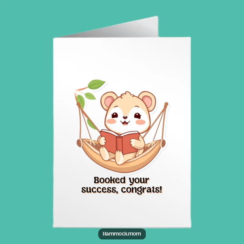 Free Printable Congrats Card: Bookish Animal Hammock Joy Downloadable Gift
