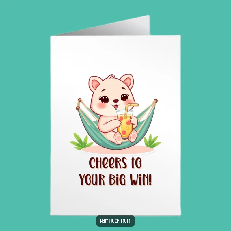 Free Printable Congrats Card: Hammock Mom Drink - Funny Downloadable Gift