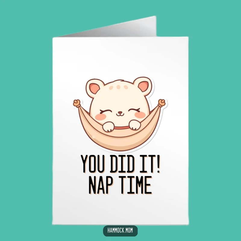 Free Printable Congratulations Card: Hammock Animal's Dreamy Success Downloadable