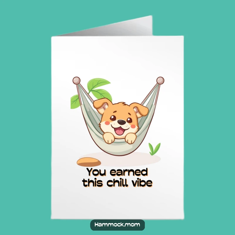 Free Printable Dog Congratulations Card: Hammock Pup - Cheerful Downloadable Gift