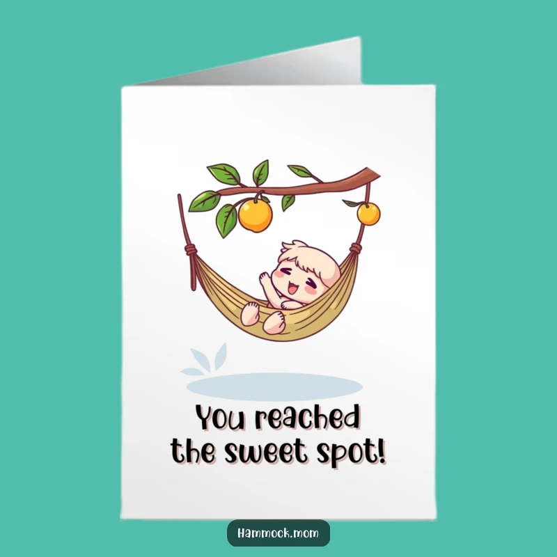 Hammock Fruit Congrats Card: Free Printable Celebration for Reaching New Heights