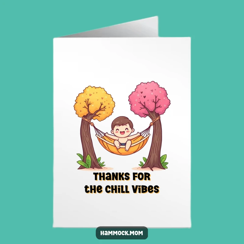 Free Printable Thank You Card: Hammock Chill, Thanks for the Relaxation!