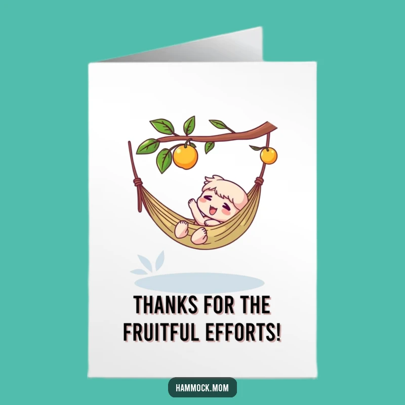 Hammock Fruit Thank You Card: Free Printable Gratitude with a Relaxed Touch
