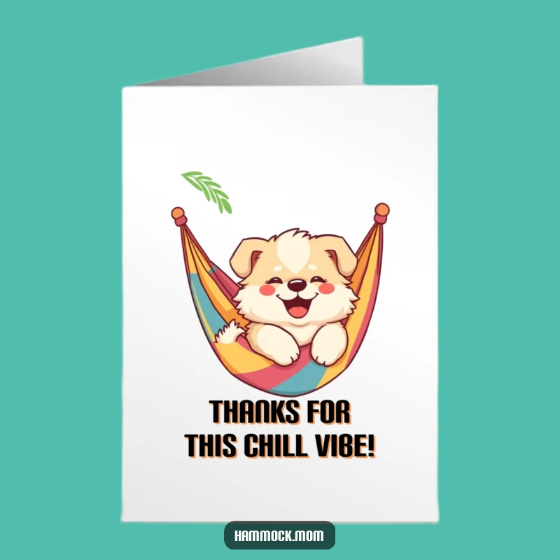 Thank You Free Printable Mama Dog Card - Hammock Thanks Downloadable Gift!