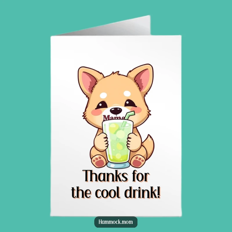 Thank You Free Printable Mama Dog Card - Refreshing Thanks Downloadable Gift!