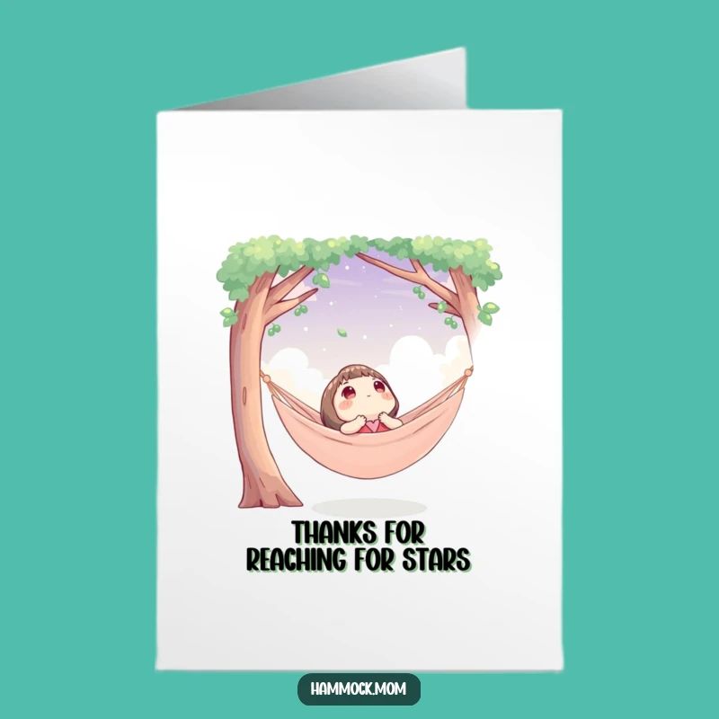 Cozy Hammock Thank You Card: Free Printable Gratitude with a Sky-High View