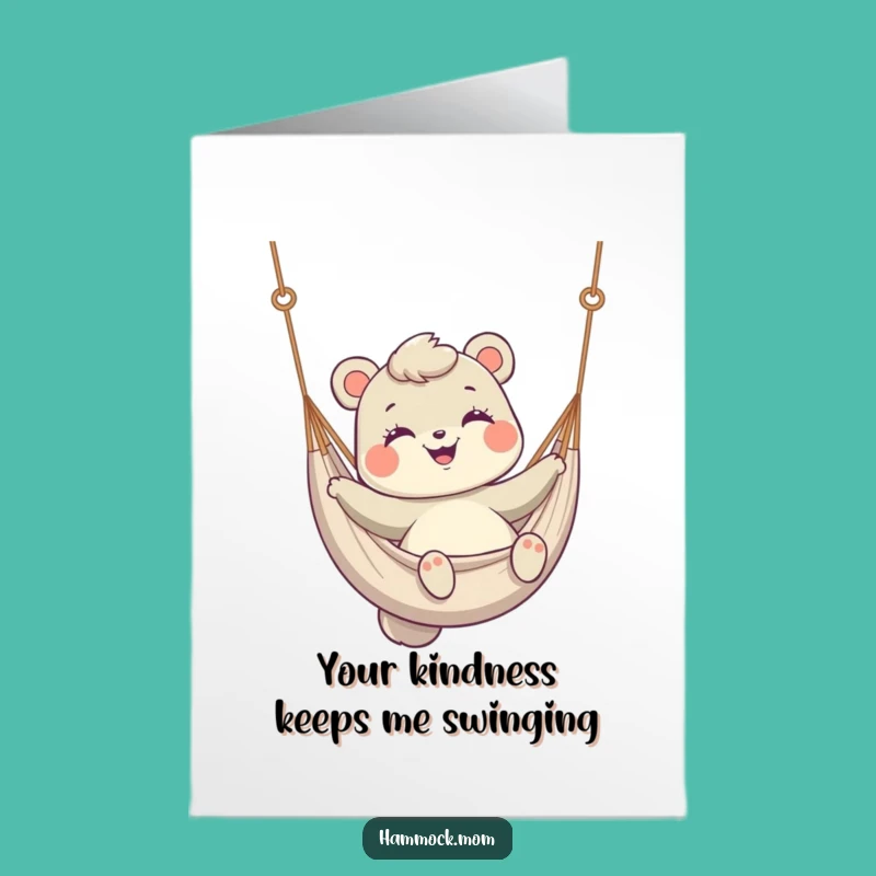 Free Printable Thank You Card: Hammock Mom Swinging - Funny Downloadable Gift
