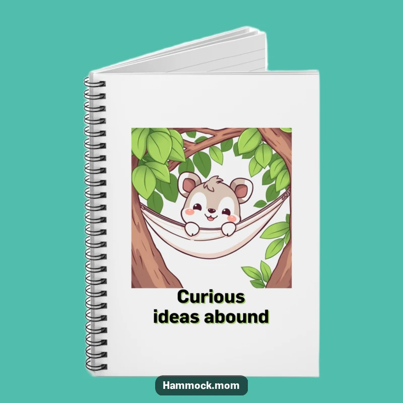 Funny Curious Hammock Animal Notebook: Jot Down Your Curious Thoughts