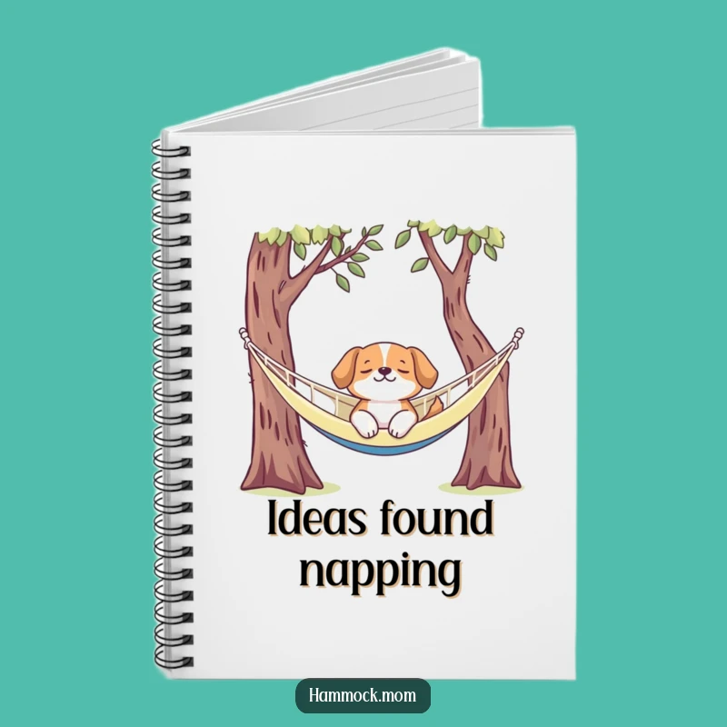 Funny Dog Hammock Notebook - Jot Down Ideas with Relaxed Dog Humor