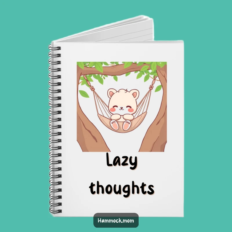 Funny Hammock Mom Animal Notebook - Relaxed Character Gift Idea