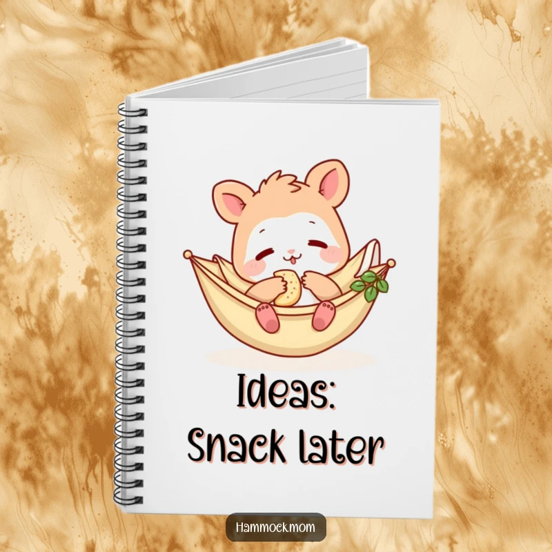 Funny Hammock Mom Animal Notebook: A cartoon mom animal in a hammock with snacks, ready to inspire funny thoughts and notes.