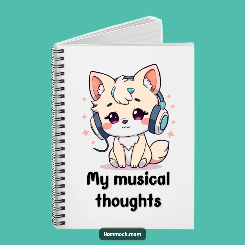 Funny Journal: Music Animal with Headphones, Creative Writing Gift