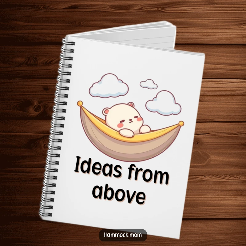 Funny Kawaii Animal Notebook: Cover features a creature peacefully watching clouds, inspiring calm and humor for writing and note-taking.