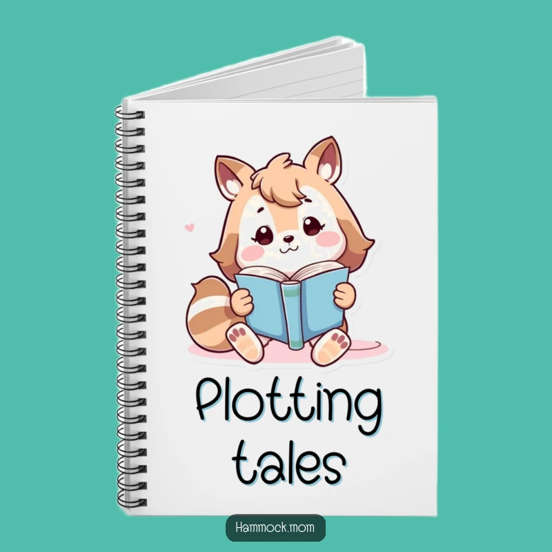 Funny Animal Book Lover Notebook - Playful Reading Gift Idea