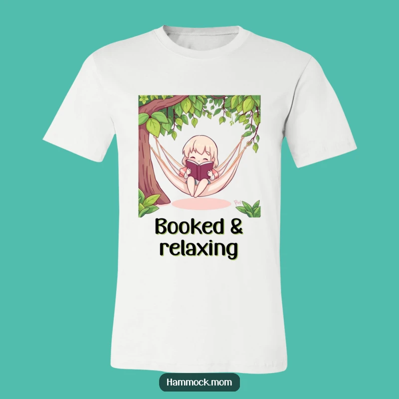 Funny Bookworm Hammock Reader T-Shirt: Cozy Gift for Readers