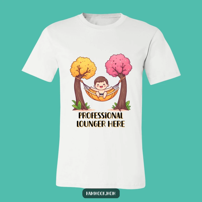 Funny Hammock Character T-Shirt - Gentle Sway Lazy Day Tee