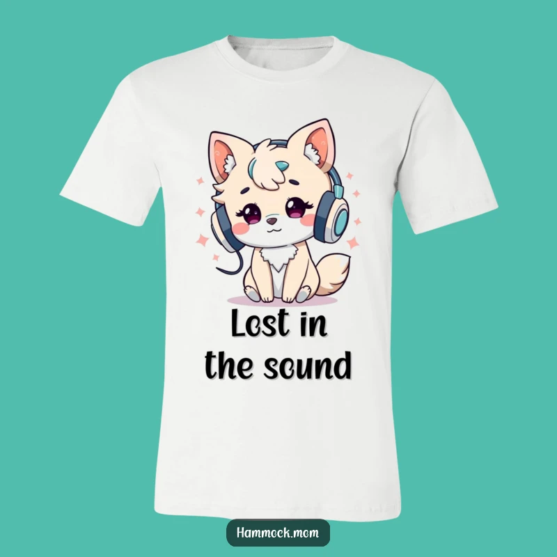 Funny Music T-Shirt: Animal Grooving with Headphones, Cool Gift