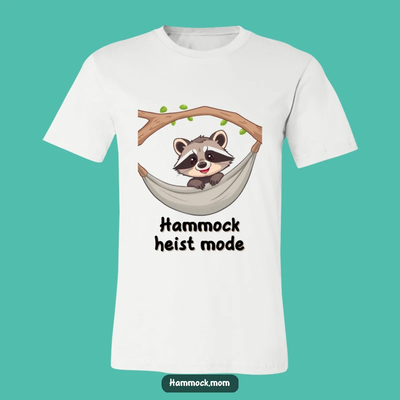 Funny Playground Raccoon T-Shirt: Playful Grin Hammock Tee, Perfect Funny Gift