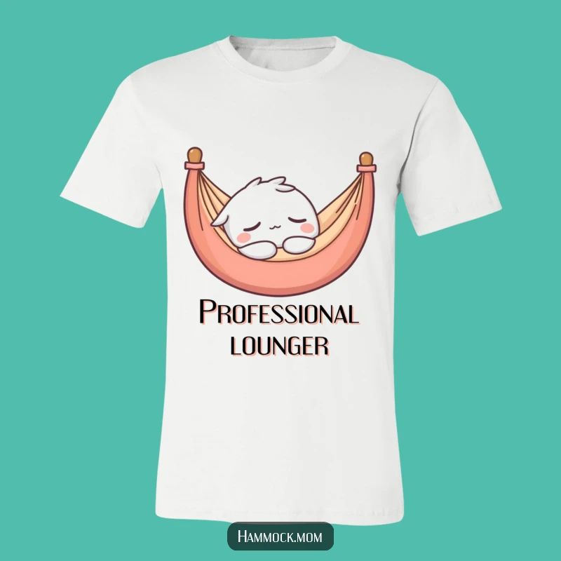 Funny Kawaii Hammock Character T-Shirt - Ultimate Comfy Sleepy Design Gift