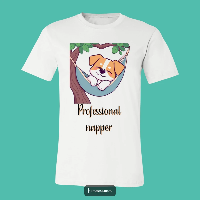 Funny Peaceful Dog Hammock T-Shirt: Sleepy Canine Tee, Great Funny Gift