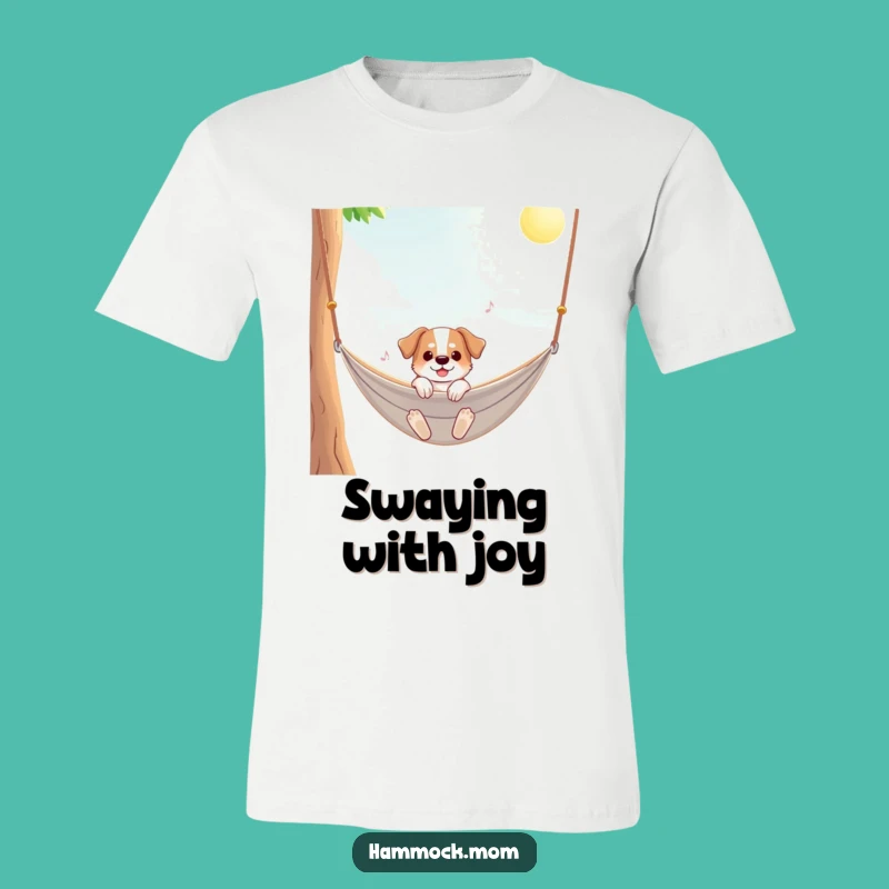 Funny Sunny Hammock Dog T-Shirt - Vibe High with This Funny Gift