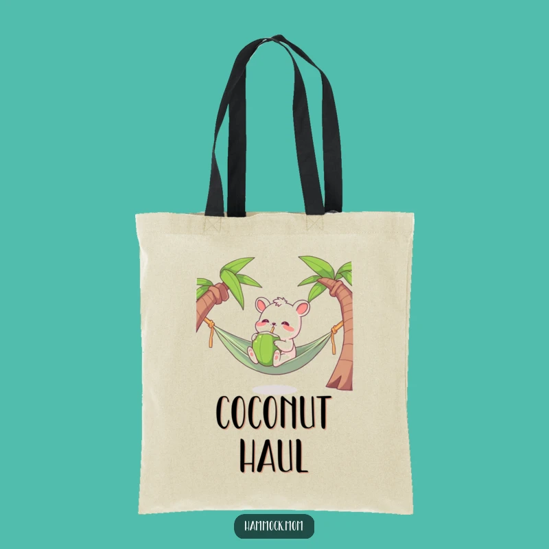Funny Tropical Animal Tote Bag: Coconut Joy Style - Ideal Beach Gift