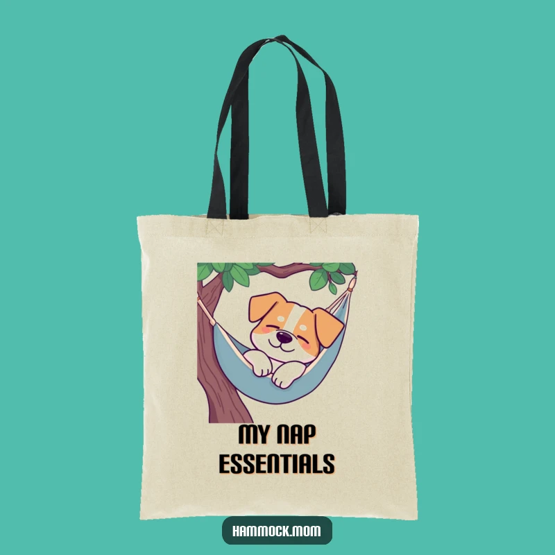 Funny Dog Hammock Tote Bag: Peaceful Canine Style, Perfect Funny Gift