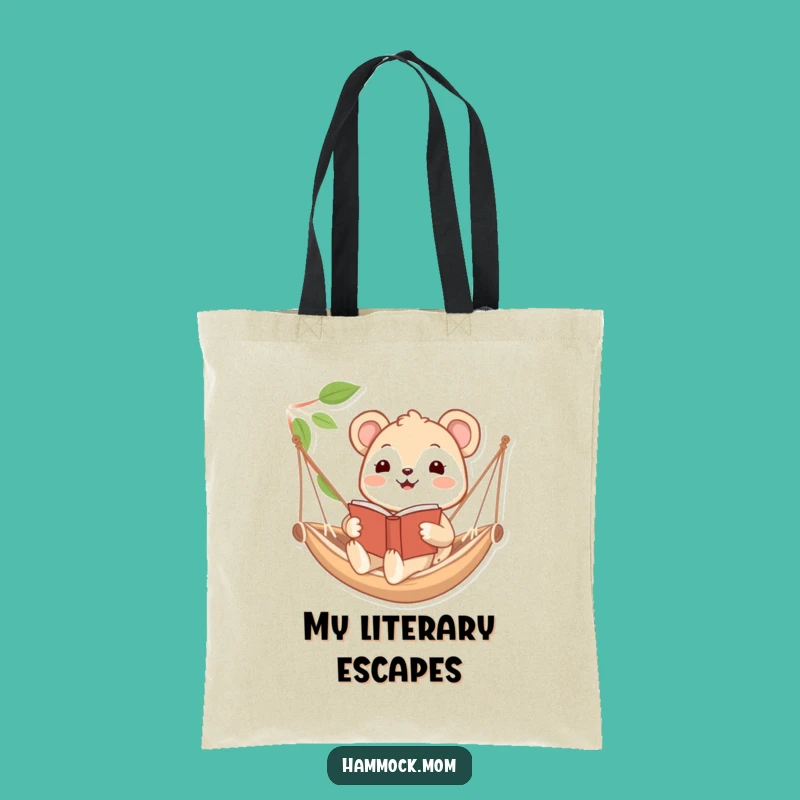 Funny Hammock Reader Animal Tote Bag: Carry Your Books with Funny Style