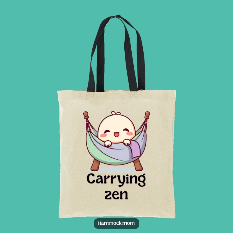 Funny Kawaii Hammock Happy Sigh Tote Bag - Easy Carryall Gift